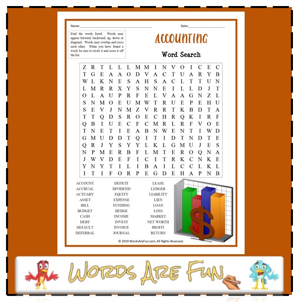 Accounting Word Search