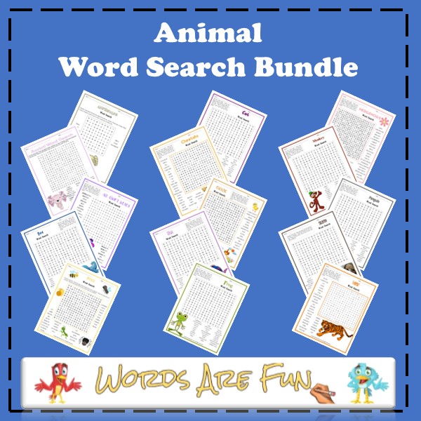 Animals Word Search Bundle