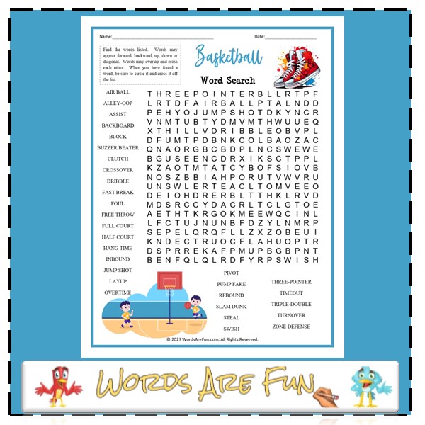 Basketball Word Search