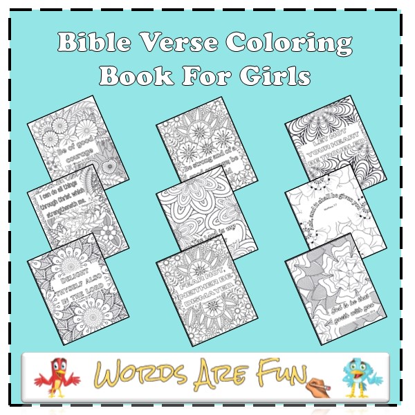 Bible Verse Coloring Book For Girls