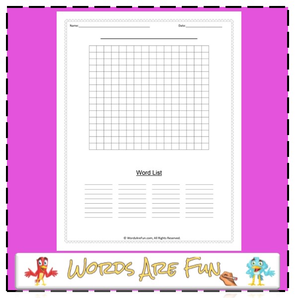 Word Search Templates