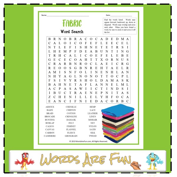 Fabric Word Search