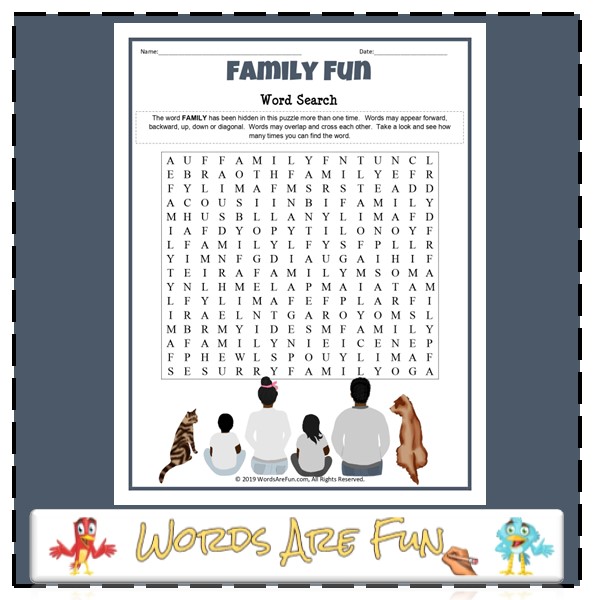 Family Fun Word Search