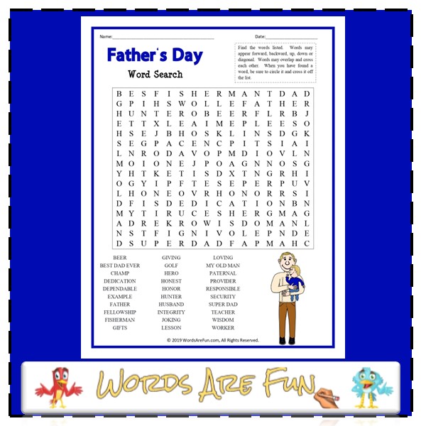 Father's Day Word Search