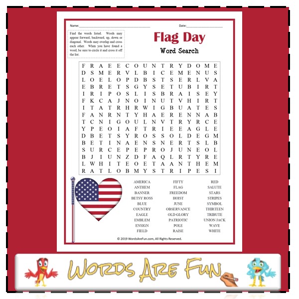 Flag Day Word Search