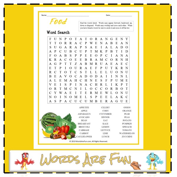 Food Word Search