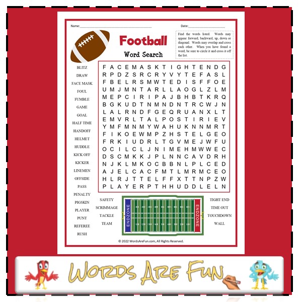 Football Word Search