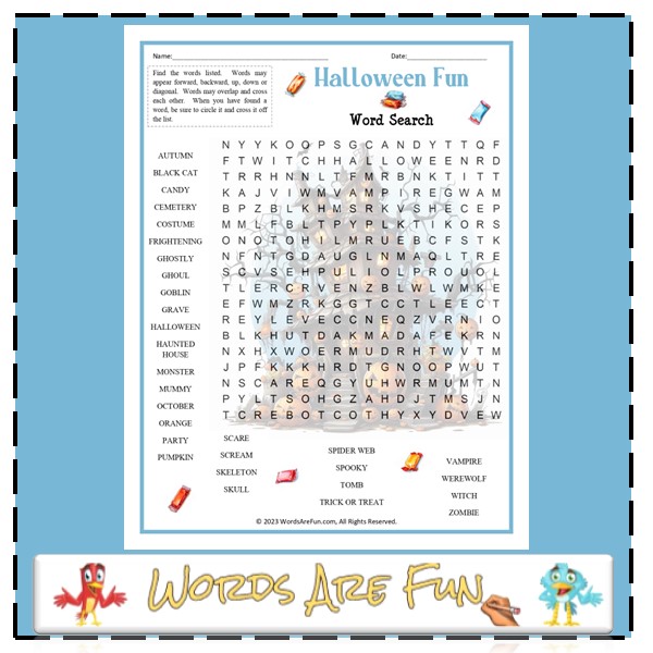 Halloween Fun Word Search