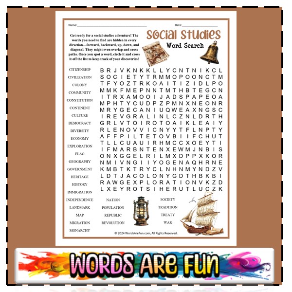 Social Studies Word Search