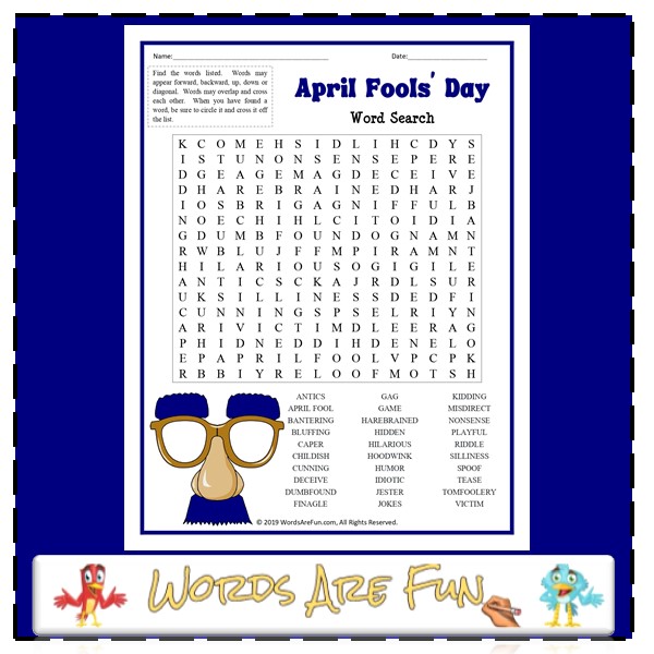 April Fools' Day Word Search