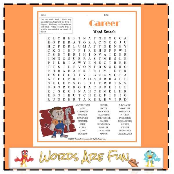 Career Word Search