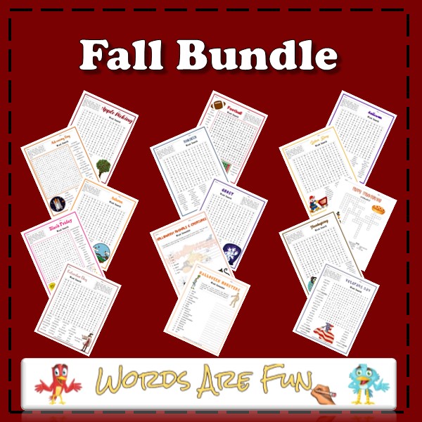 Fall Word Activity Bundle