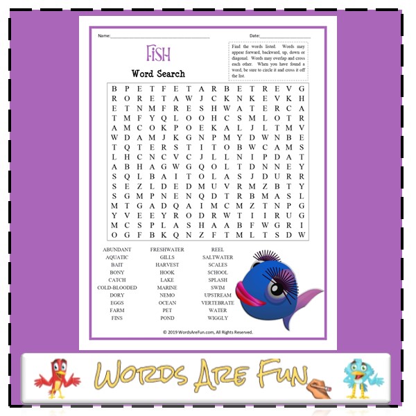 Fish Word Search