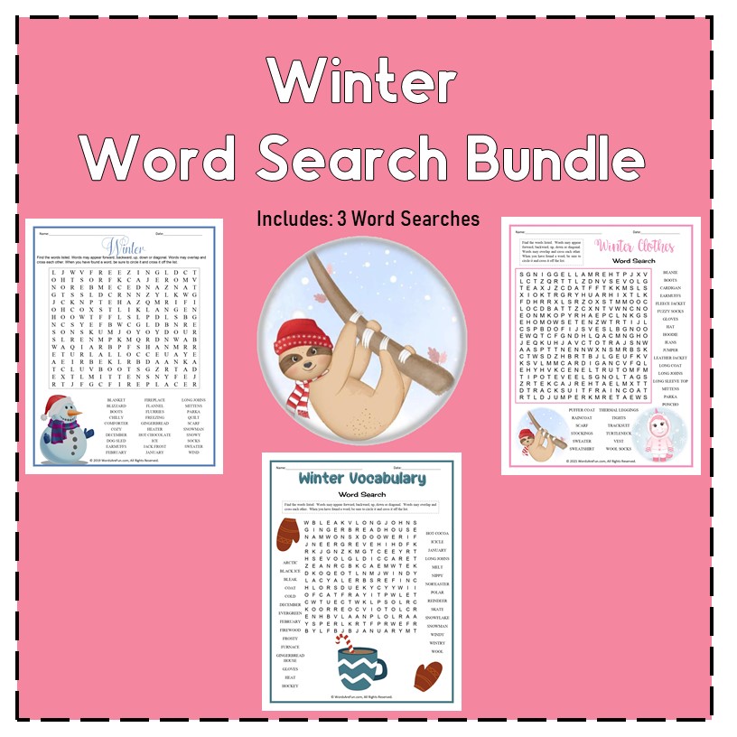 Winter Word Search Bundle