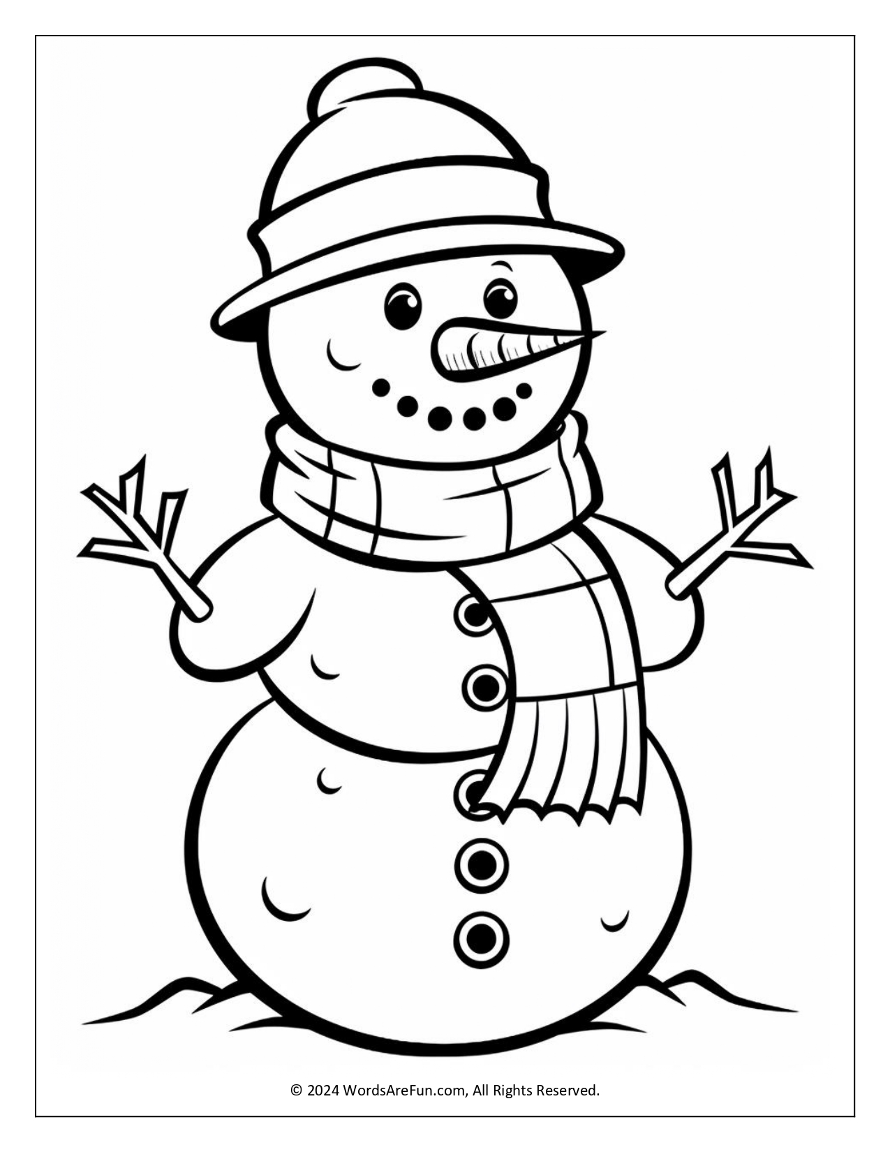 Winter Coloring Sheets