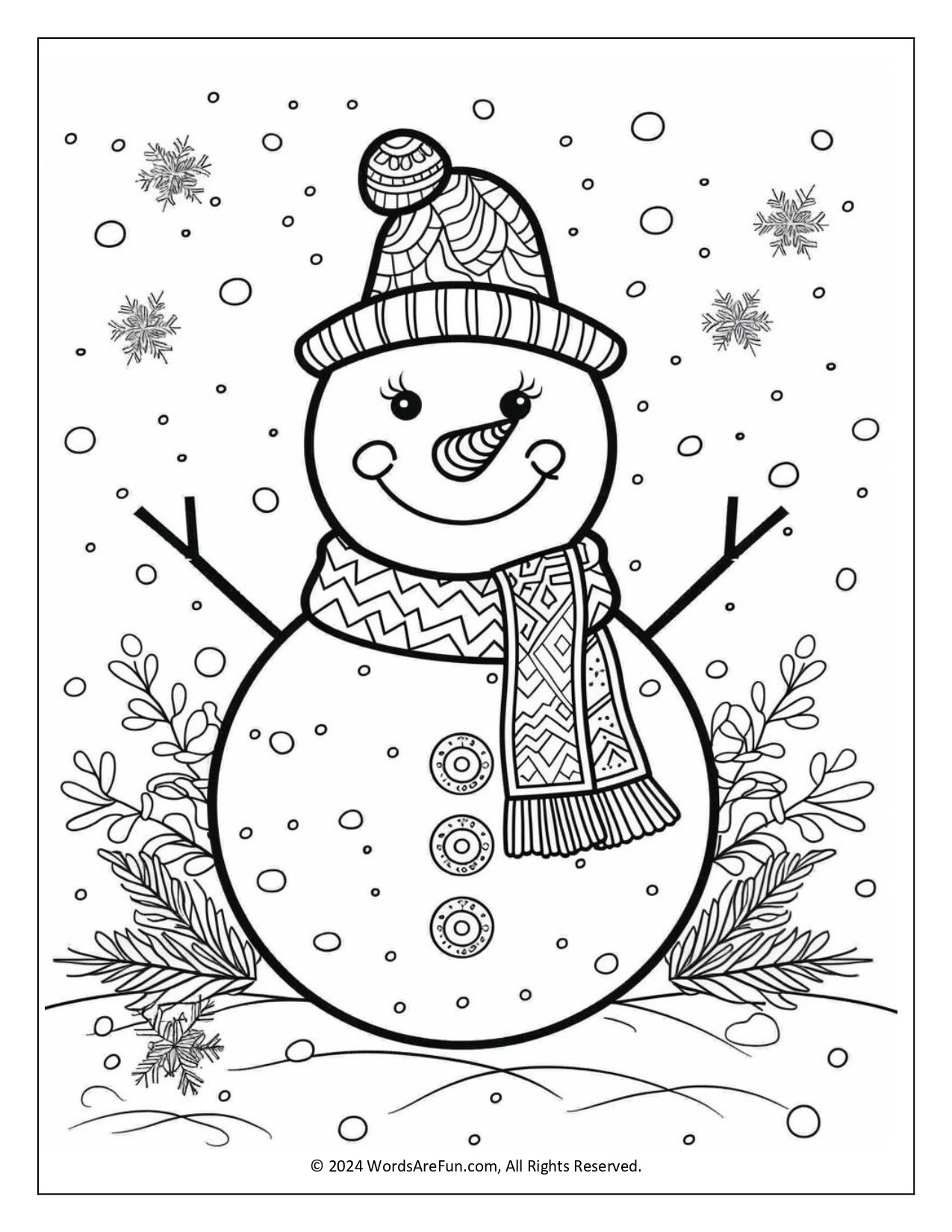 Winter Coloring Sheets