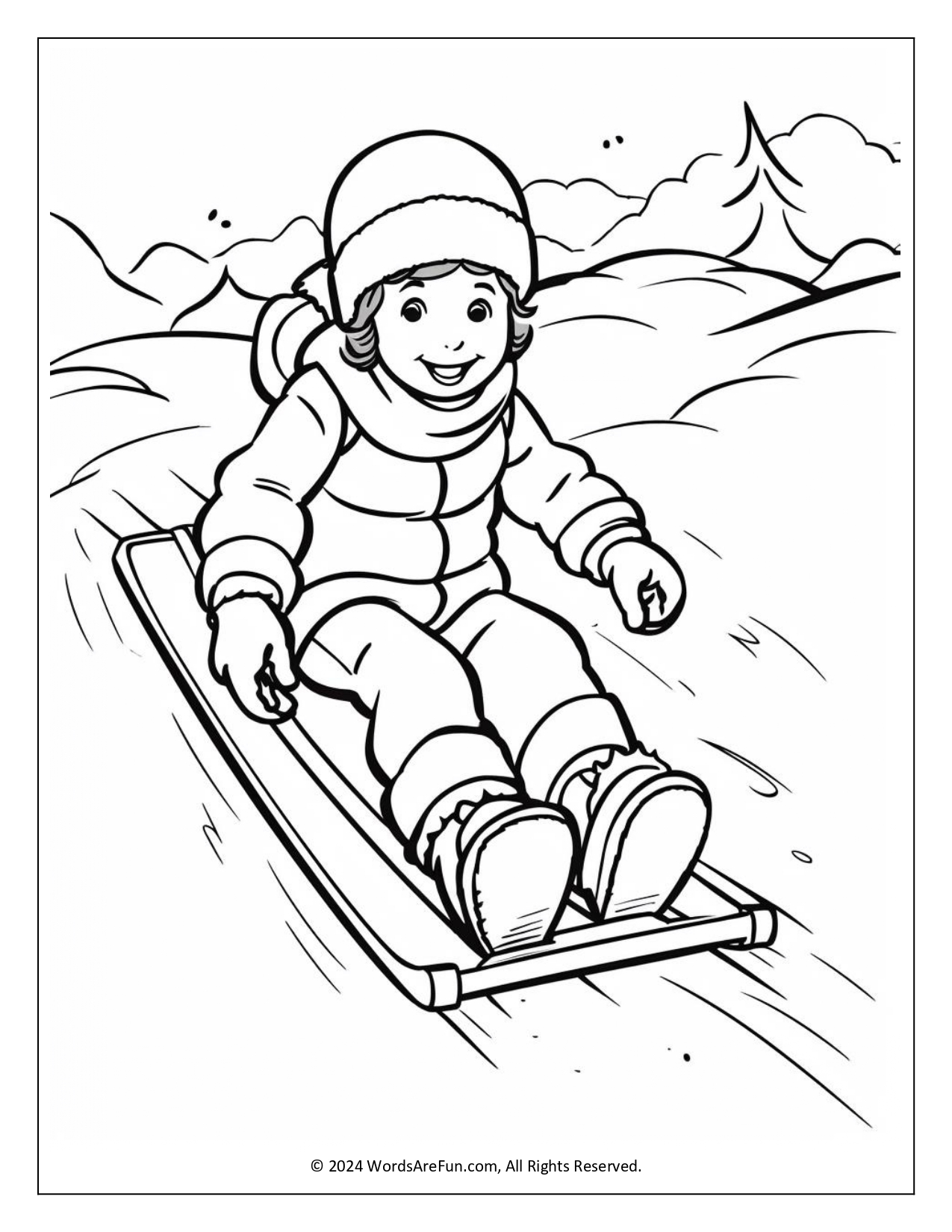 Winter Coloring Sheets