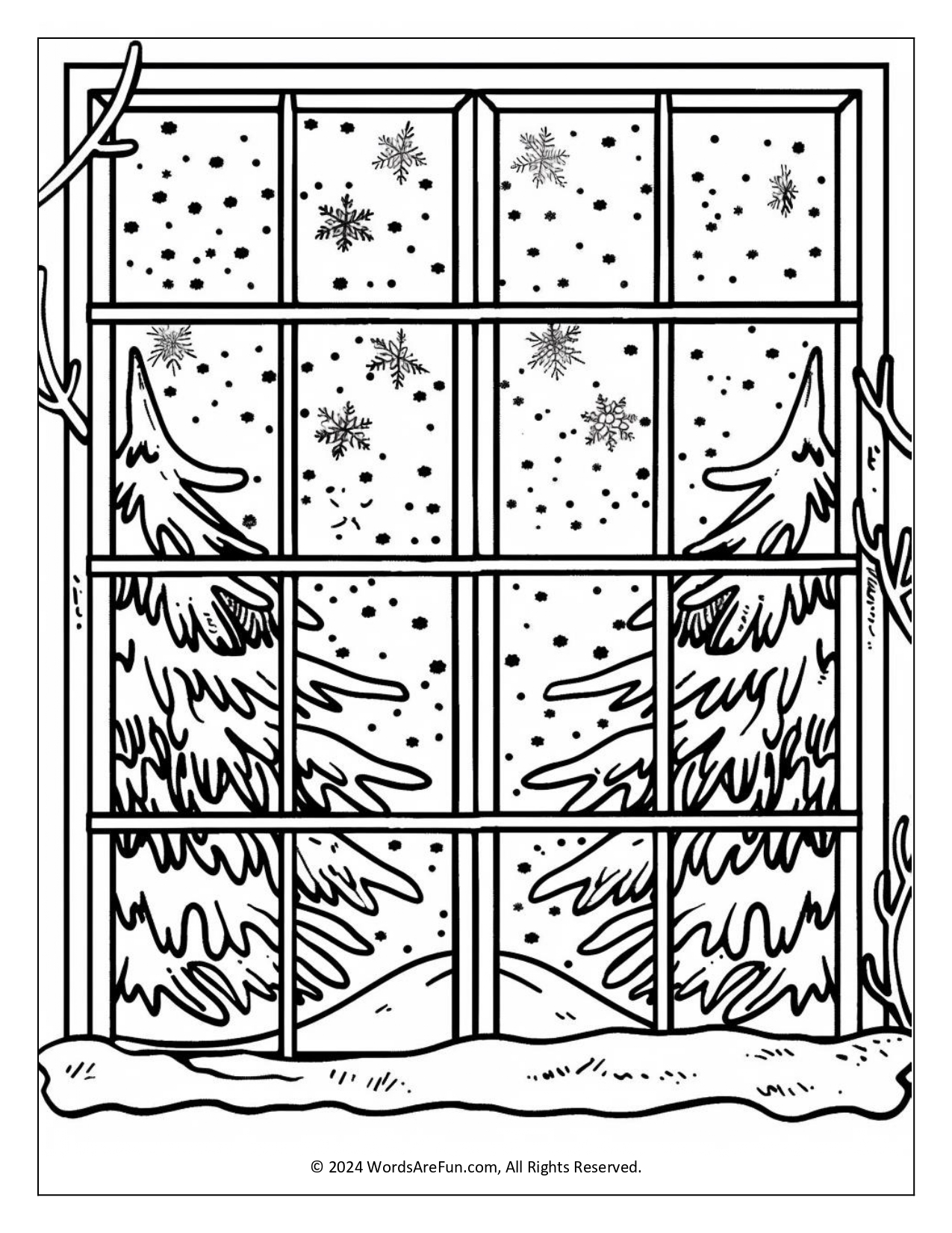 Winter Coloring Sheets